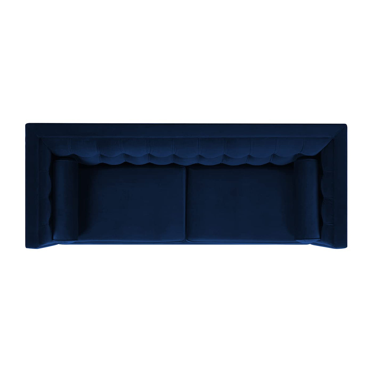 84" Navy Blue Velvet Tufted Sofa E78170