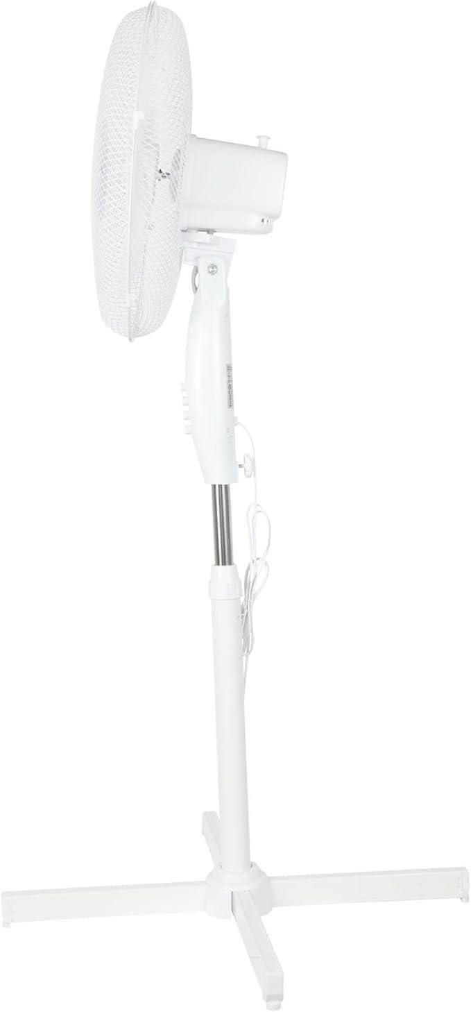16 Inch 3-Speed Oscillating Pedestal Fan White E87972