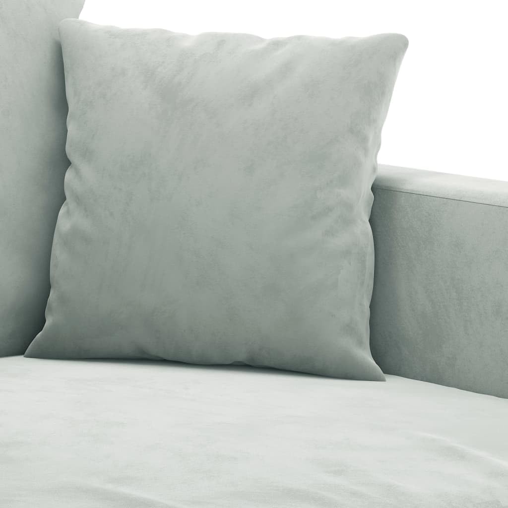 Light Gray Velvet 2 Piece Sofa Set W61831