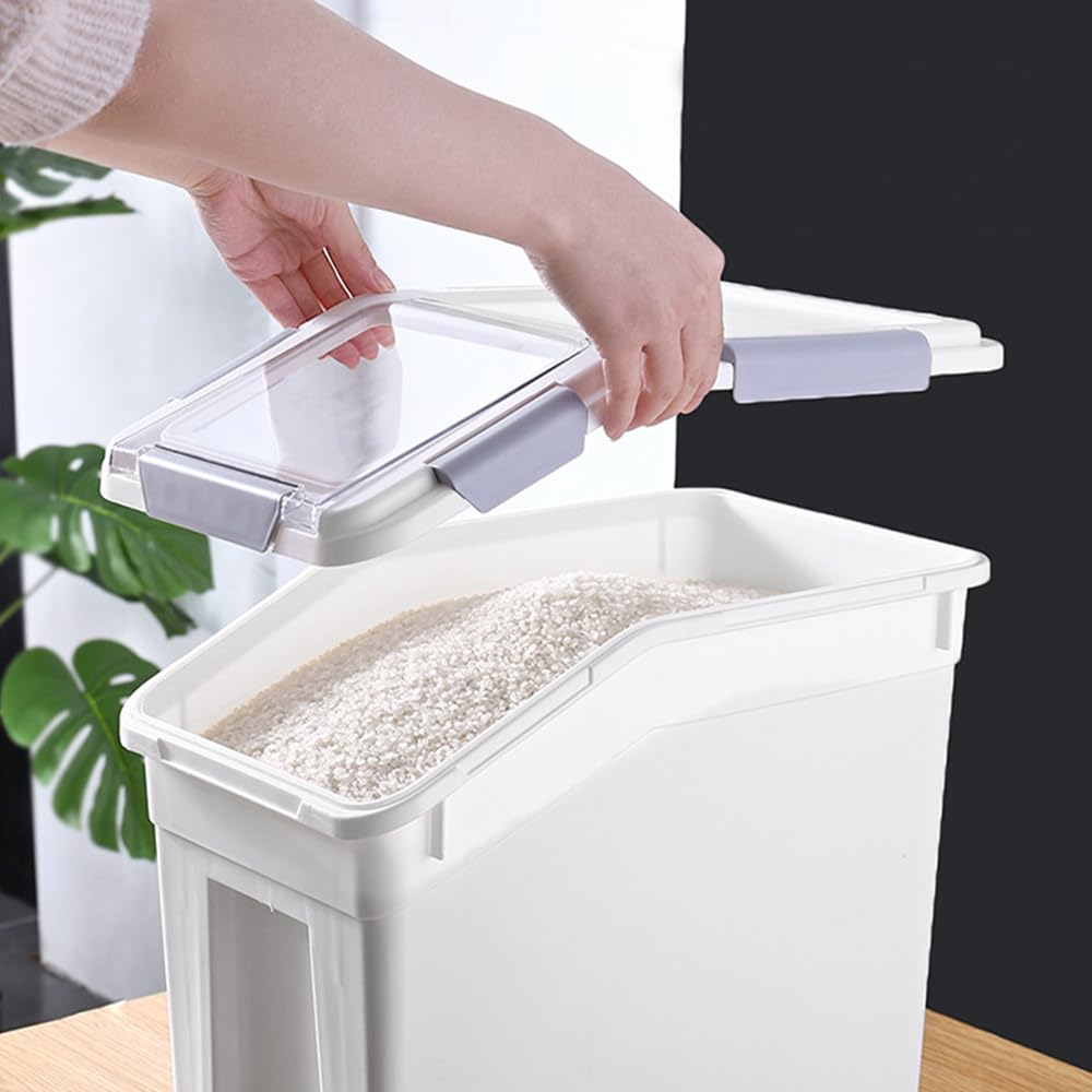 30lb Food Storage Container with Scoop and Wheels, 2 Pack U15708