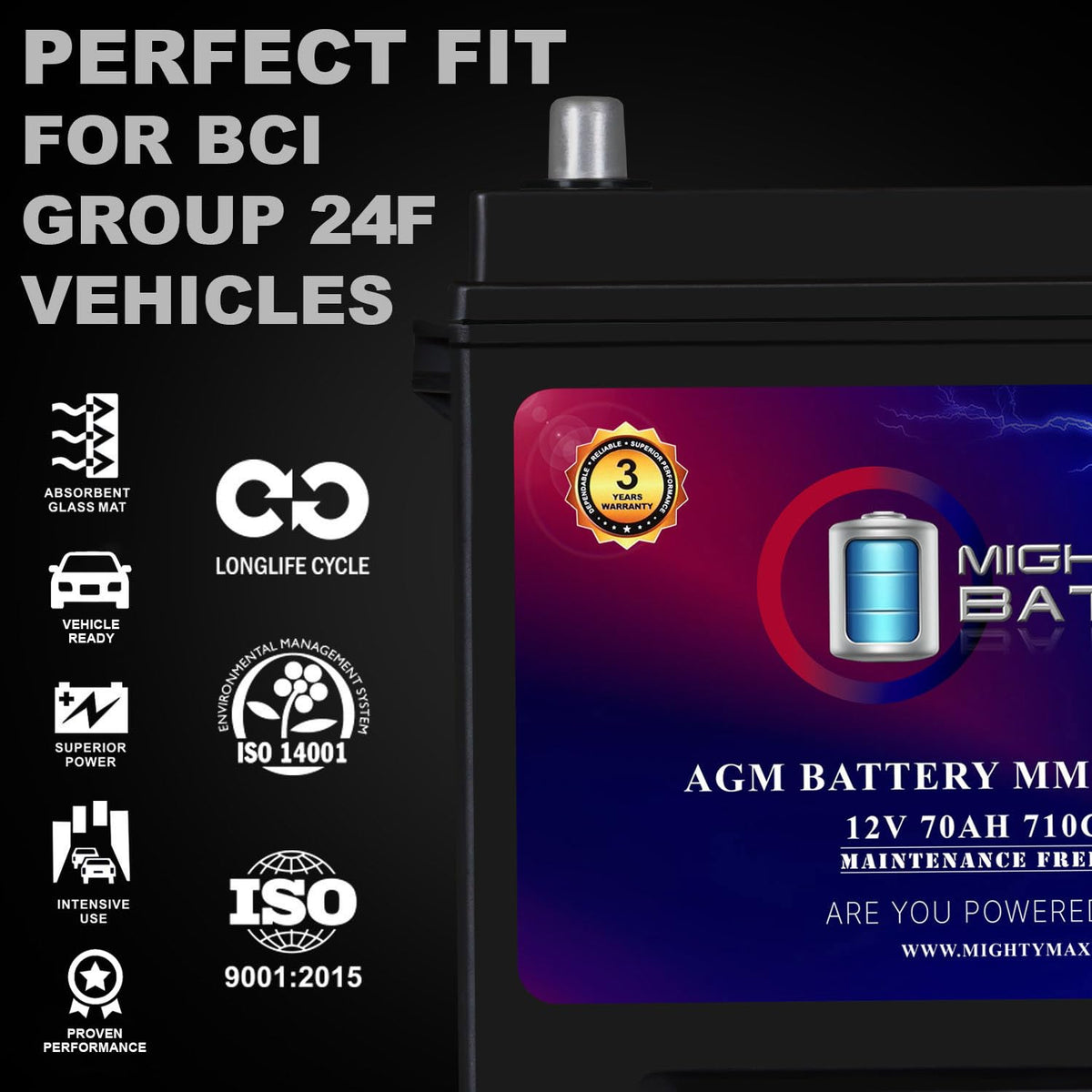 12V 70Ah AGM Battery G41694