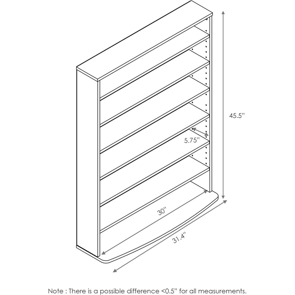 6 Tier Adjustable Multimedia Storage Tower J4307