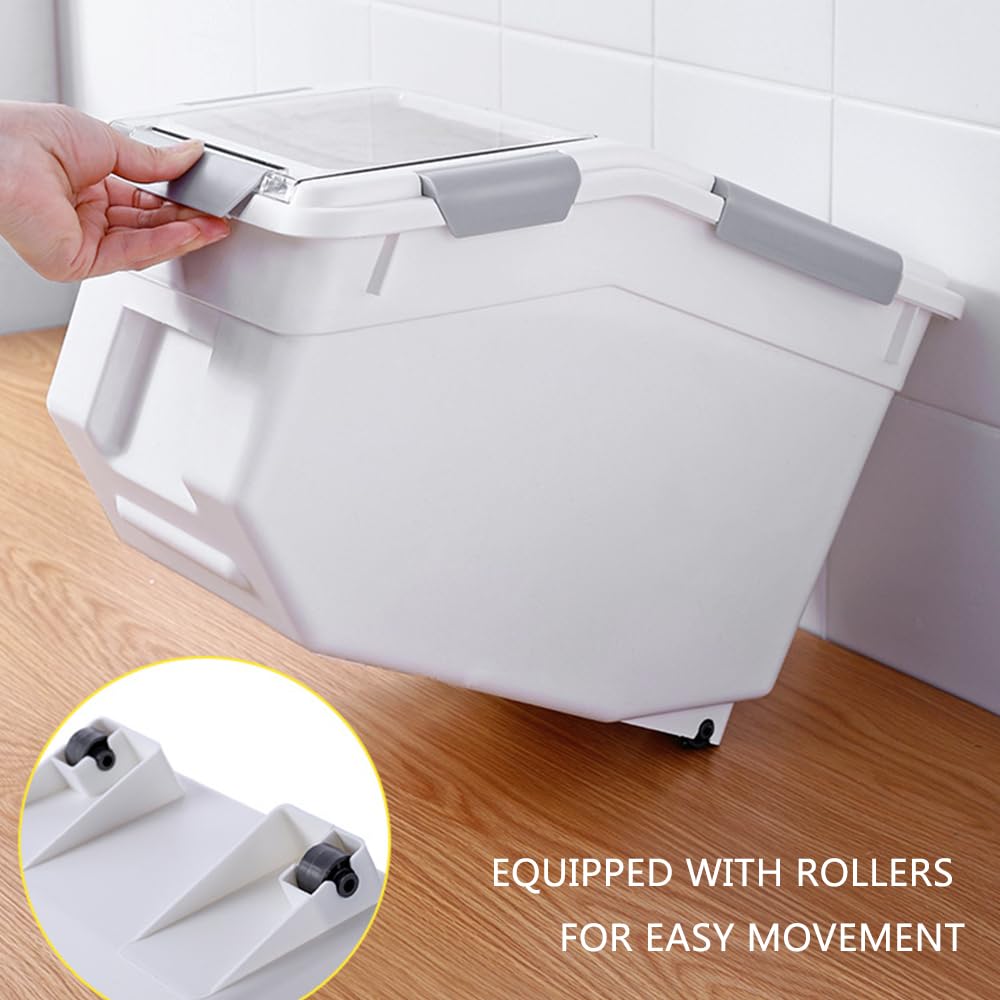 30lb Food Storage Container with Scoop and Wheels, 2 Pack U15708