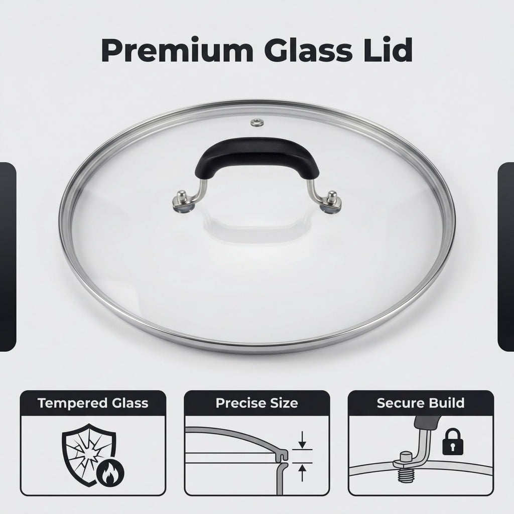 10-1/4 Inch Tempered Glass Lid with Steam Hole X261680