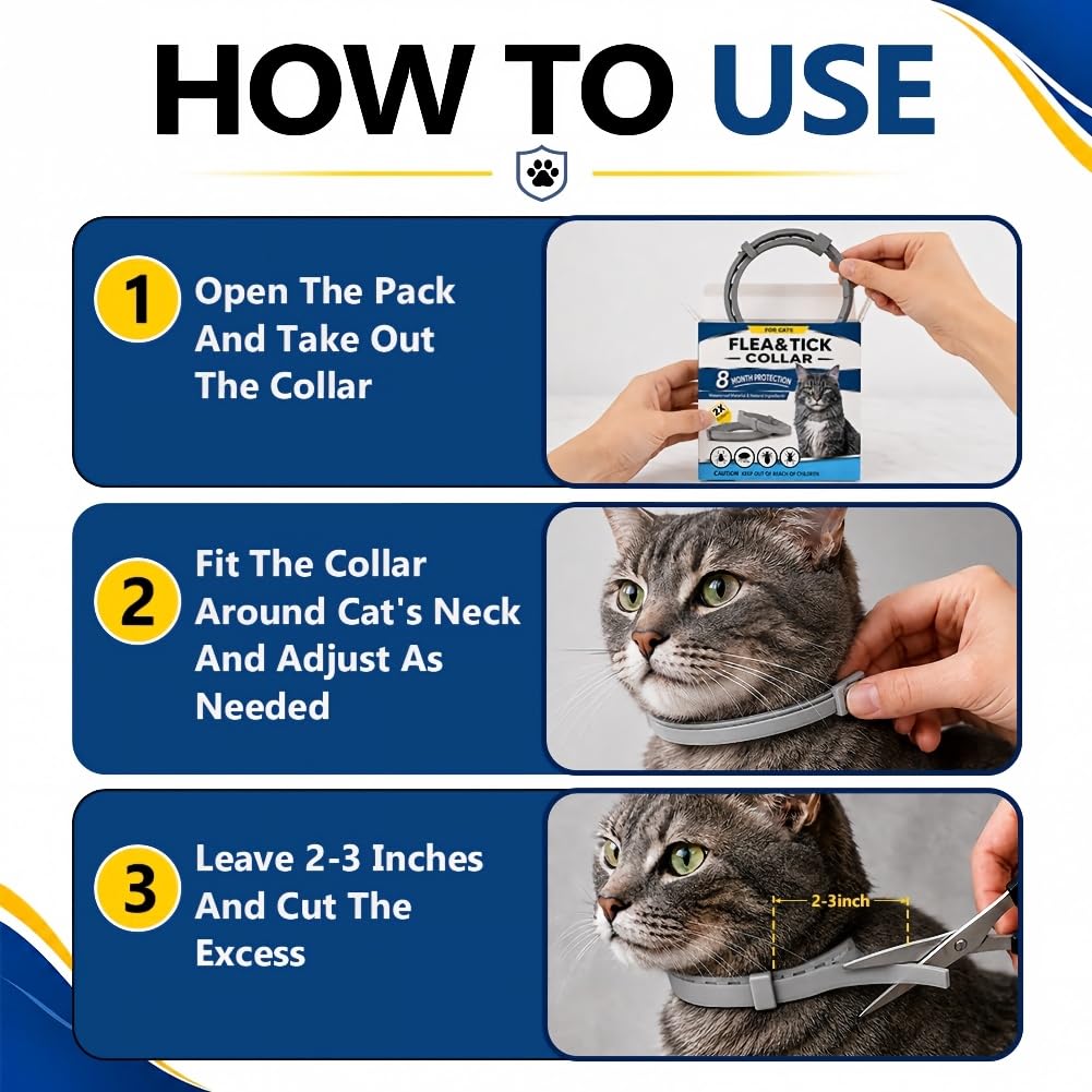 Flea & Tick Collar for Cats 4 Pack N21464