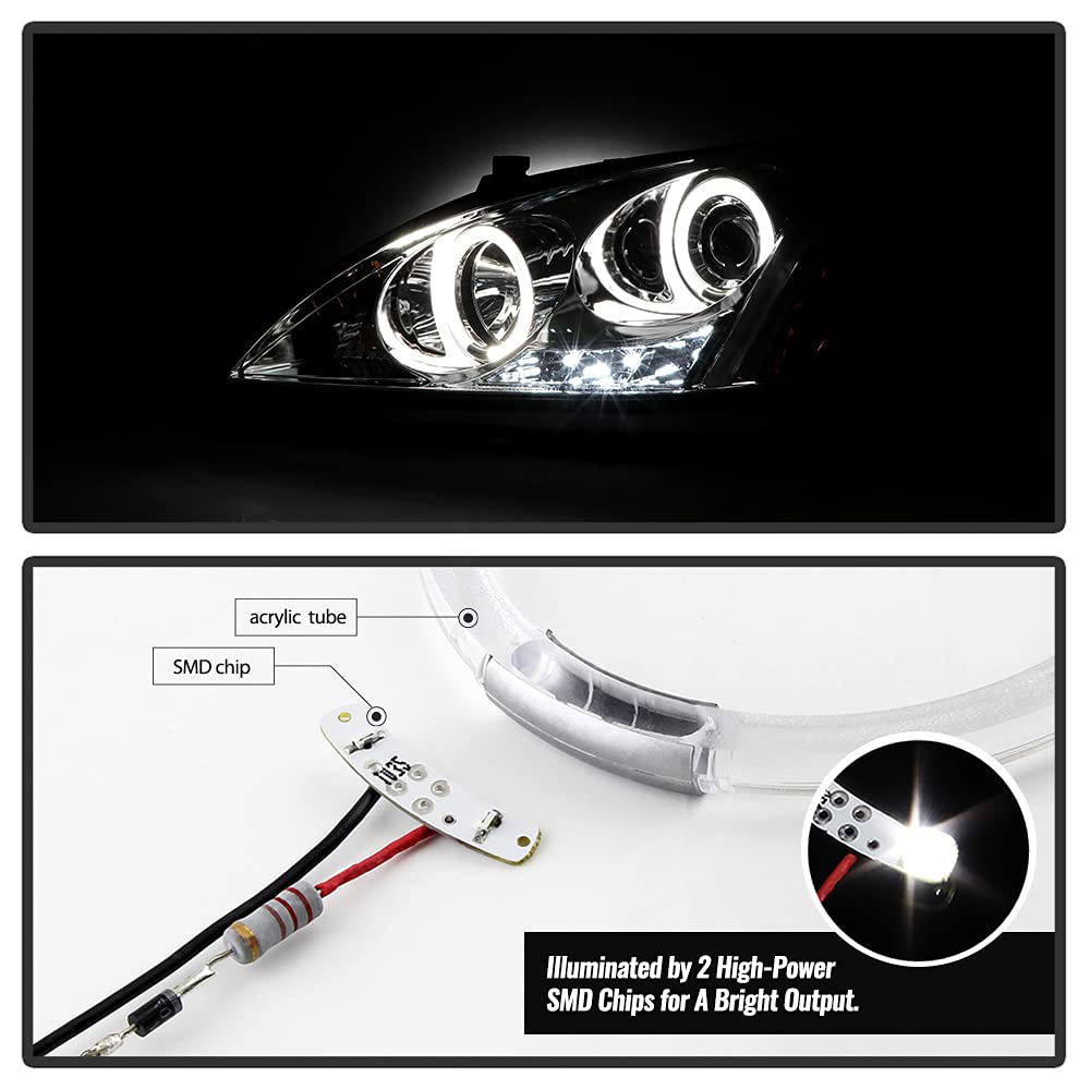 For 2003-2007 Honda Accord LED Projector Headlights, Driver & Passenger Side X9088