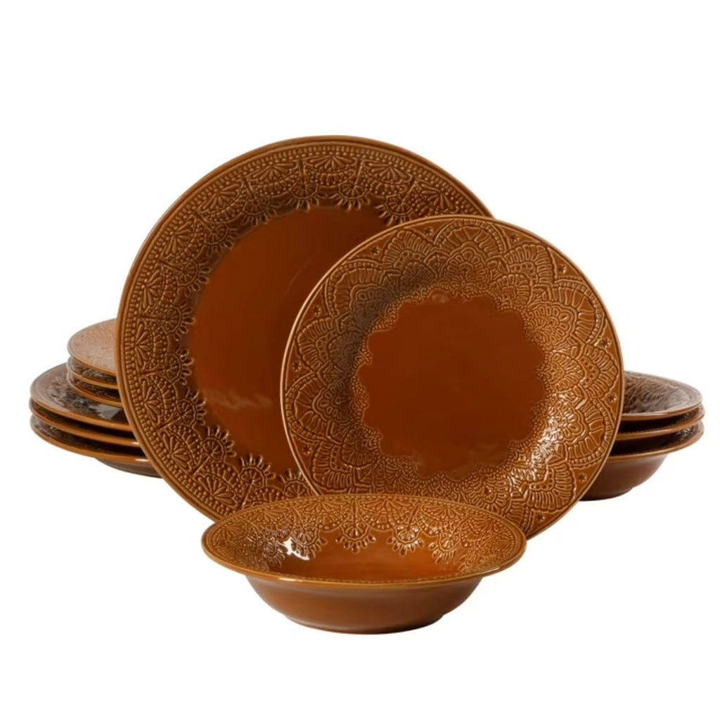 12-Piece Ceramic Dinnerware Set W6904