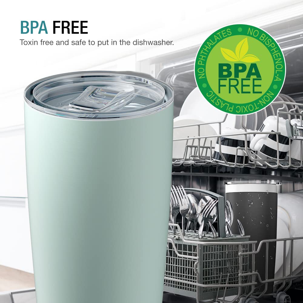 20 oz Stainless Steel Vacuum Insulated Tumbler with Lid and Straw D88982