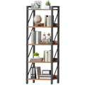 5-Tier Industrial Bookshelf with Metal Frame R263