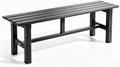 59 Inches Black 2-Person Aluminum Outdoor Bench E748275