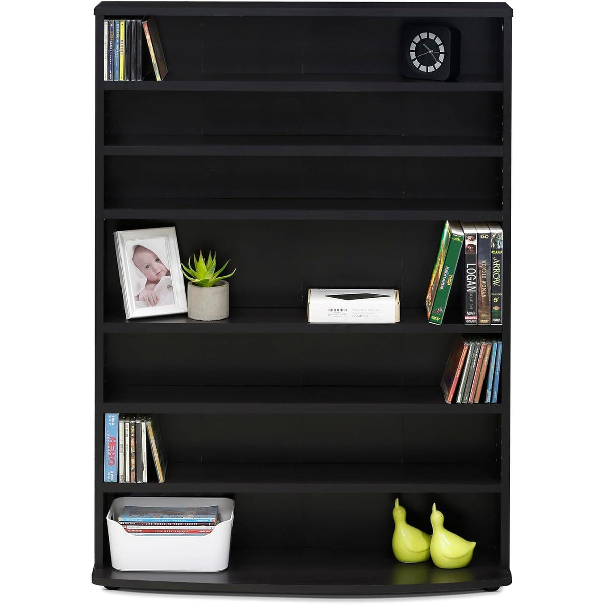 6 Tier Adjustable Multimedia Storage Tower J4307