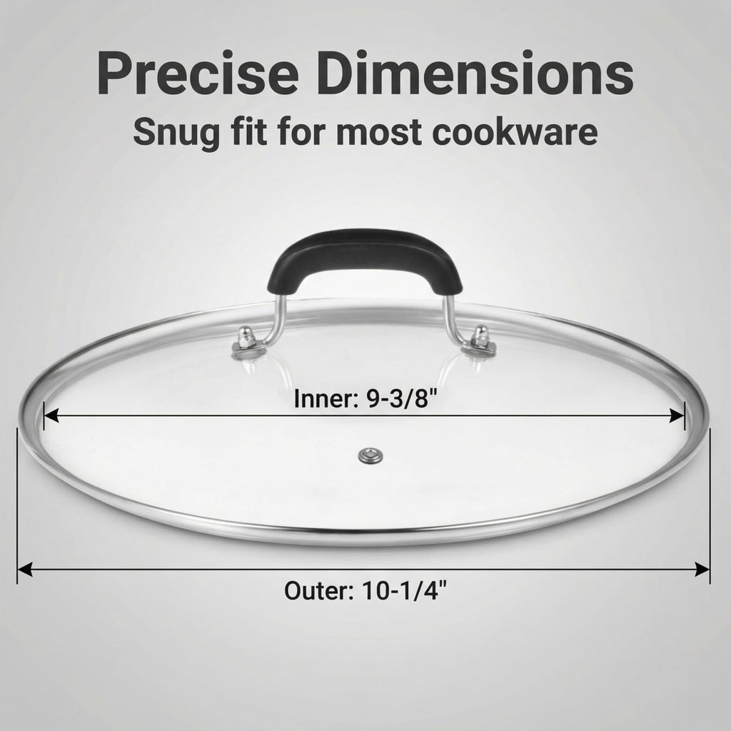 10-1/4 Inch Tempered Glass Lid with Steam Hole X261680