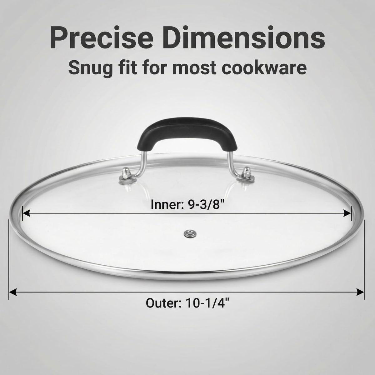 10-1/4 Inch Tempered Glass Lid with Steam Hole X261680
