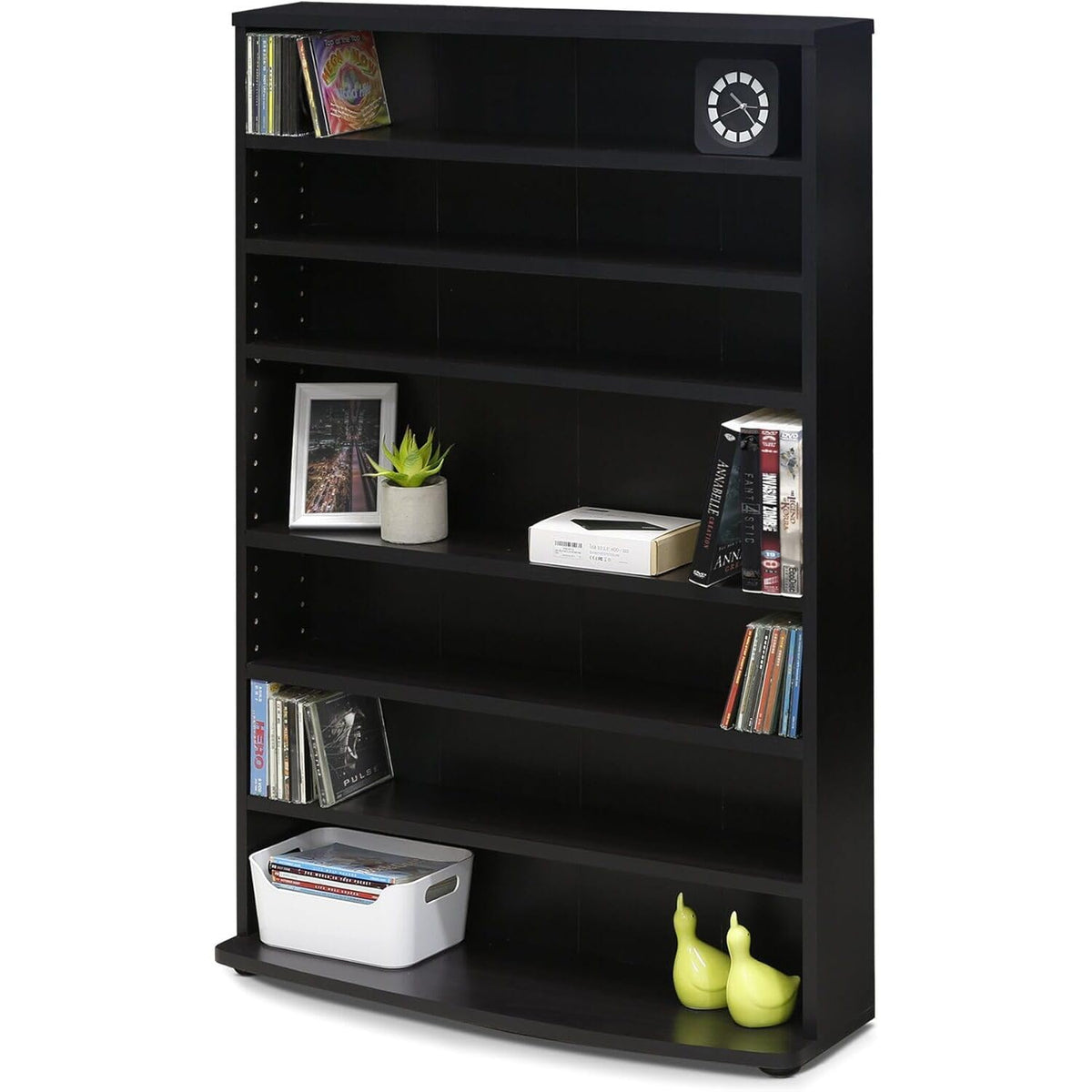 6 Tier Adjustable Multimedia Storage Tower J4307