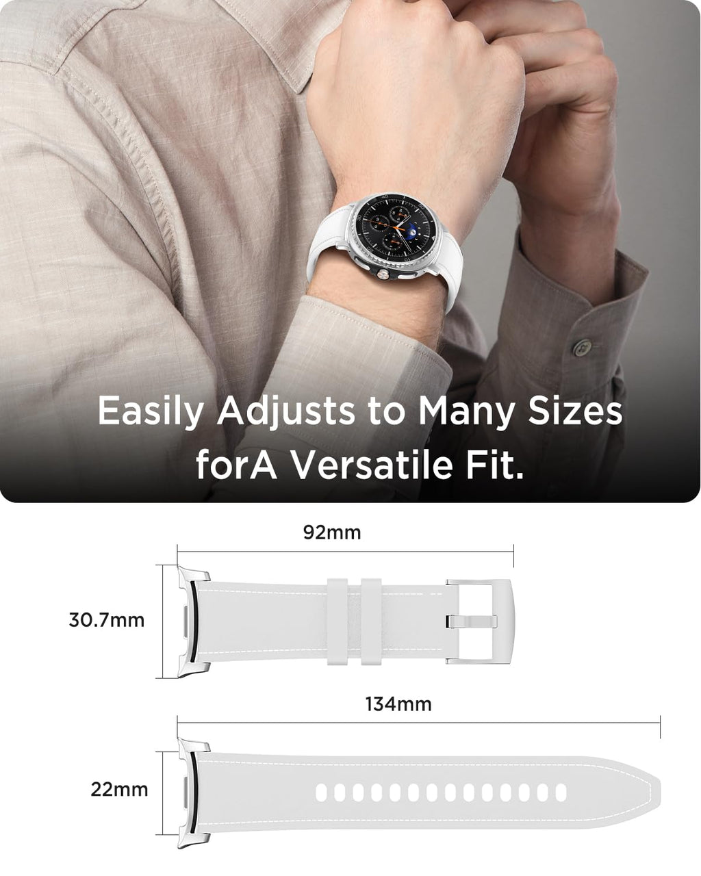 Leather Band for Galaxy Watch 9/8 40mm 44mm R798317