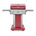 3-Burner Liquid Propane Gas Grill with Folding Sides, Wheels, 30000 BTU, Red L273792