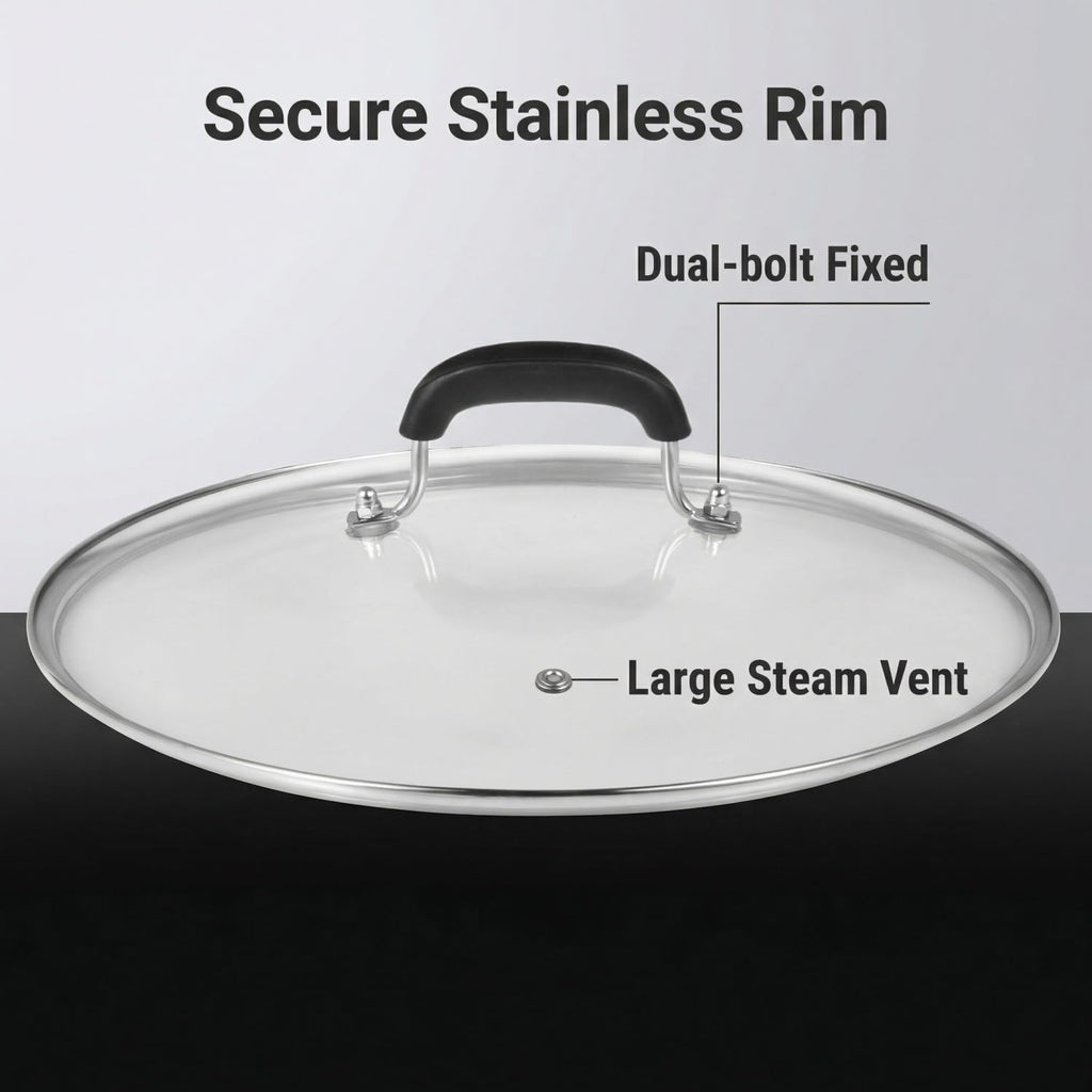 10-1/4 Inch Tempered Glass Lid with Steam Hole X261680