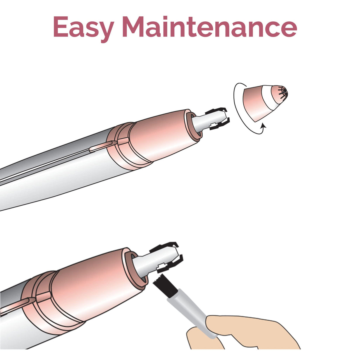 Electric Eyebrow Razor with LED Light U6522