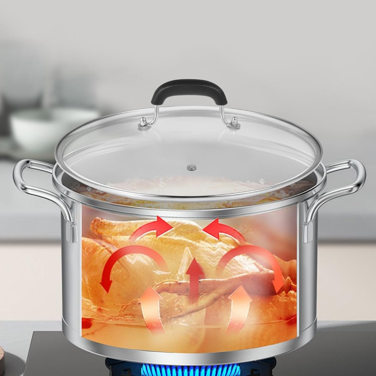 10-1/4 Inch Tempered Glass Lid with Steam Hole X261680