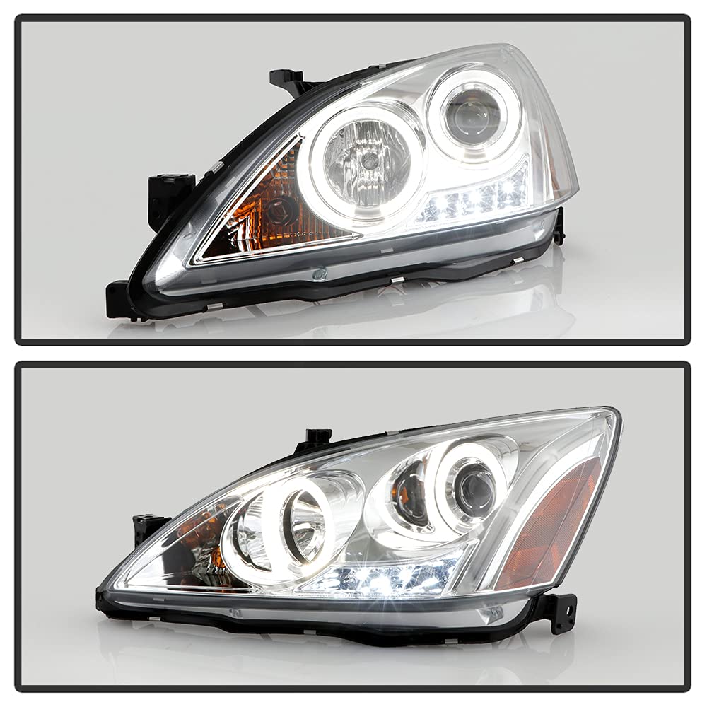 For 2003-2007 Honda Accord LED Projector Headlights, Driver & Passenger Side X9088