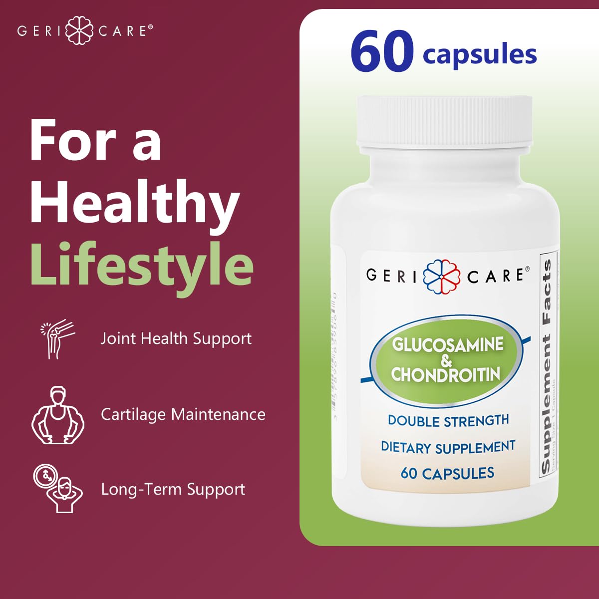 Glucosamine HCl 500 mg Chondroitin Sulfate 400 mg Capsules 60 Count R110125