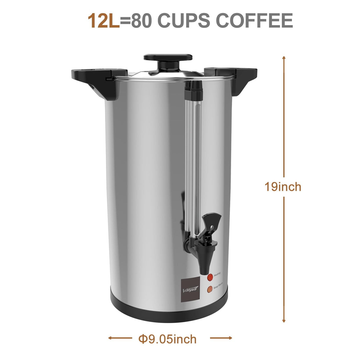 12L Electric Commercial Coffee Urn, 80 Cup N60517