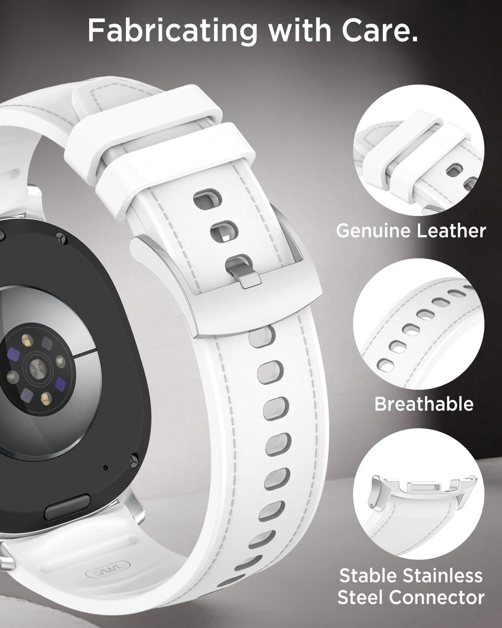 Leather Band for Galaxy Watch 9/8 40mm 44mm R798317