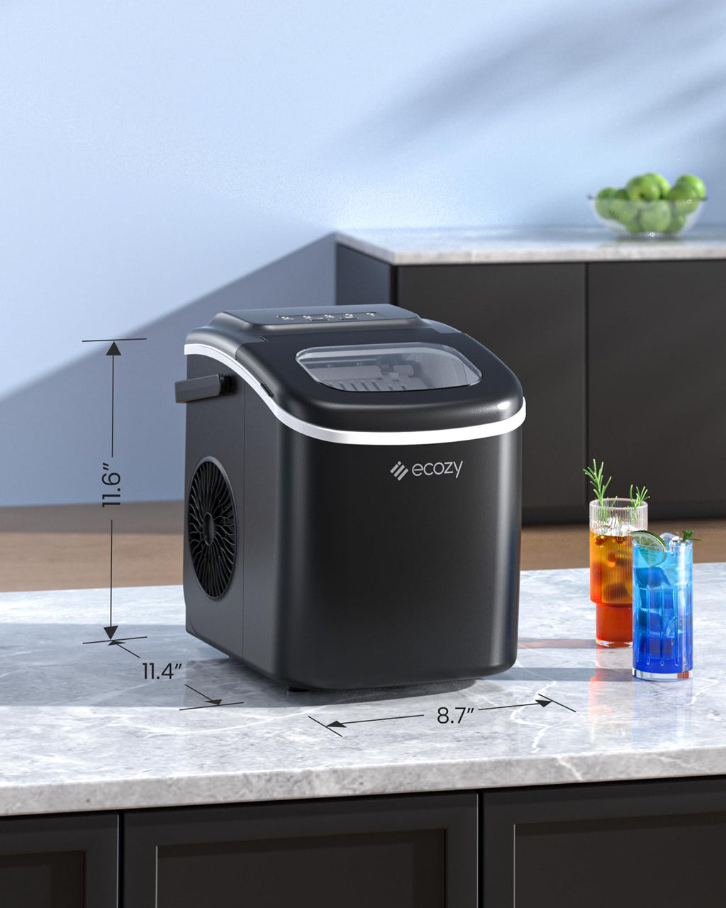 Countertop Ice Maker with Carry Handle, 26lbs/24Hrs O4779