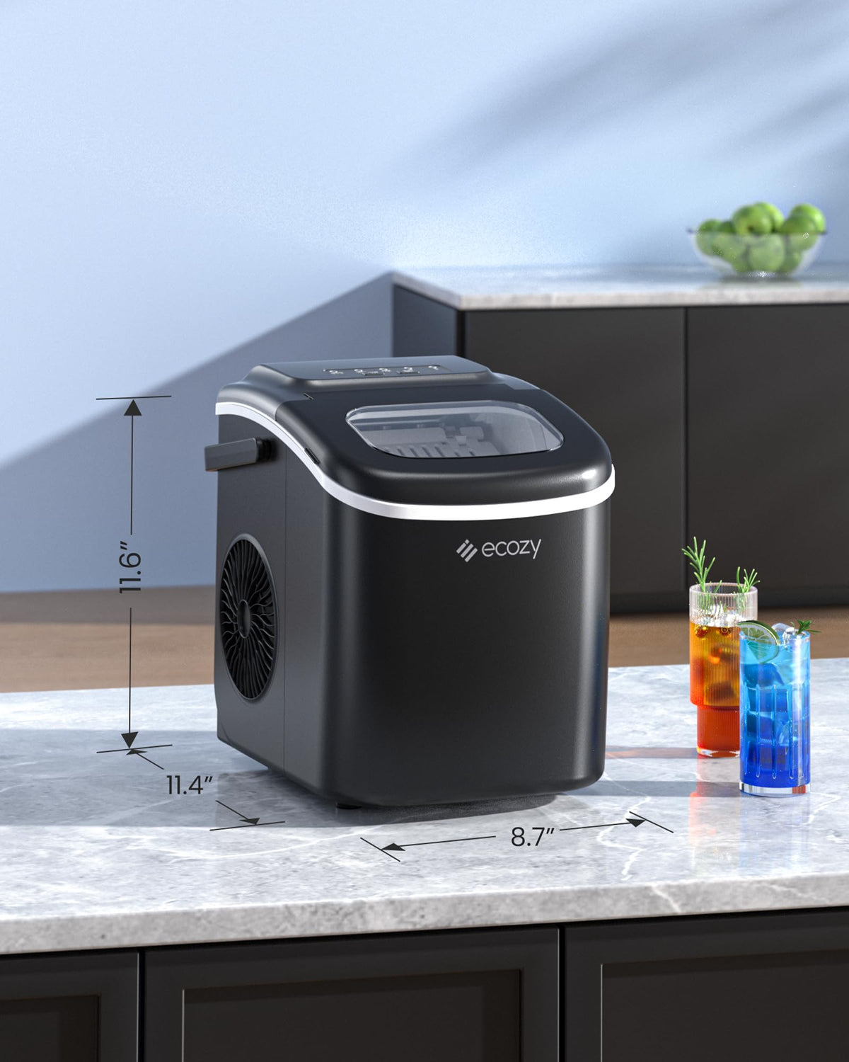 Countertop Ice Maker with Carry Handle, 26lbs/24Hrs O4779