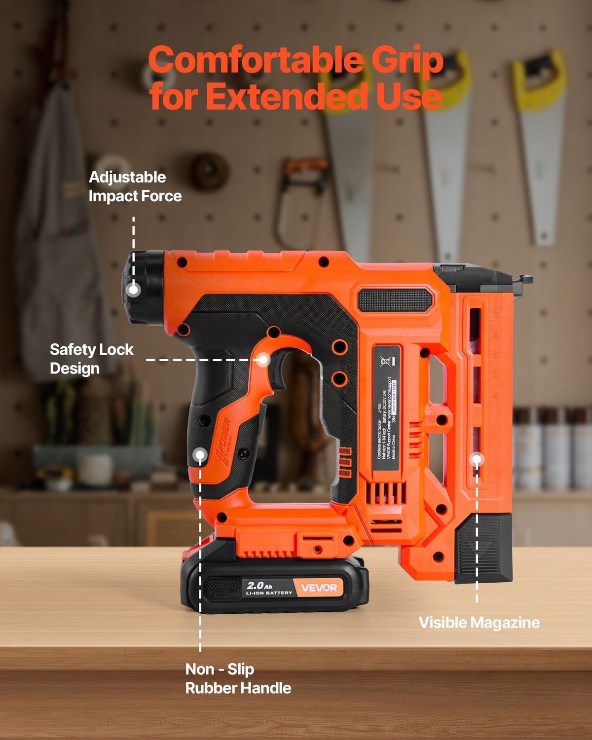 Cordless 2-in-1 18 Gauge Nail Gun Staple Gun W34244
