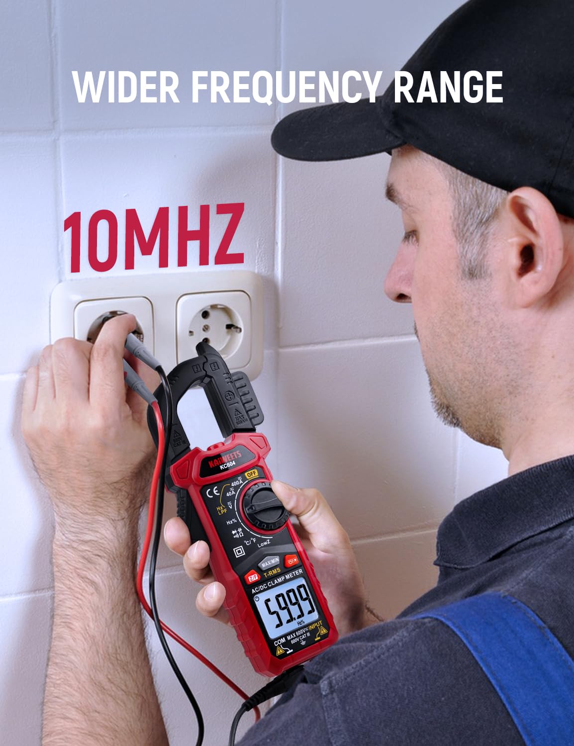 Digital Clamp Meter Multimeter with D-Shaped Jaw L162
