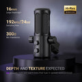 Dynamic Microphone with Boom Arm Kit, XLR/USB Podcast Mic and Stand Bundle with Mute Button J1960