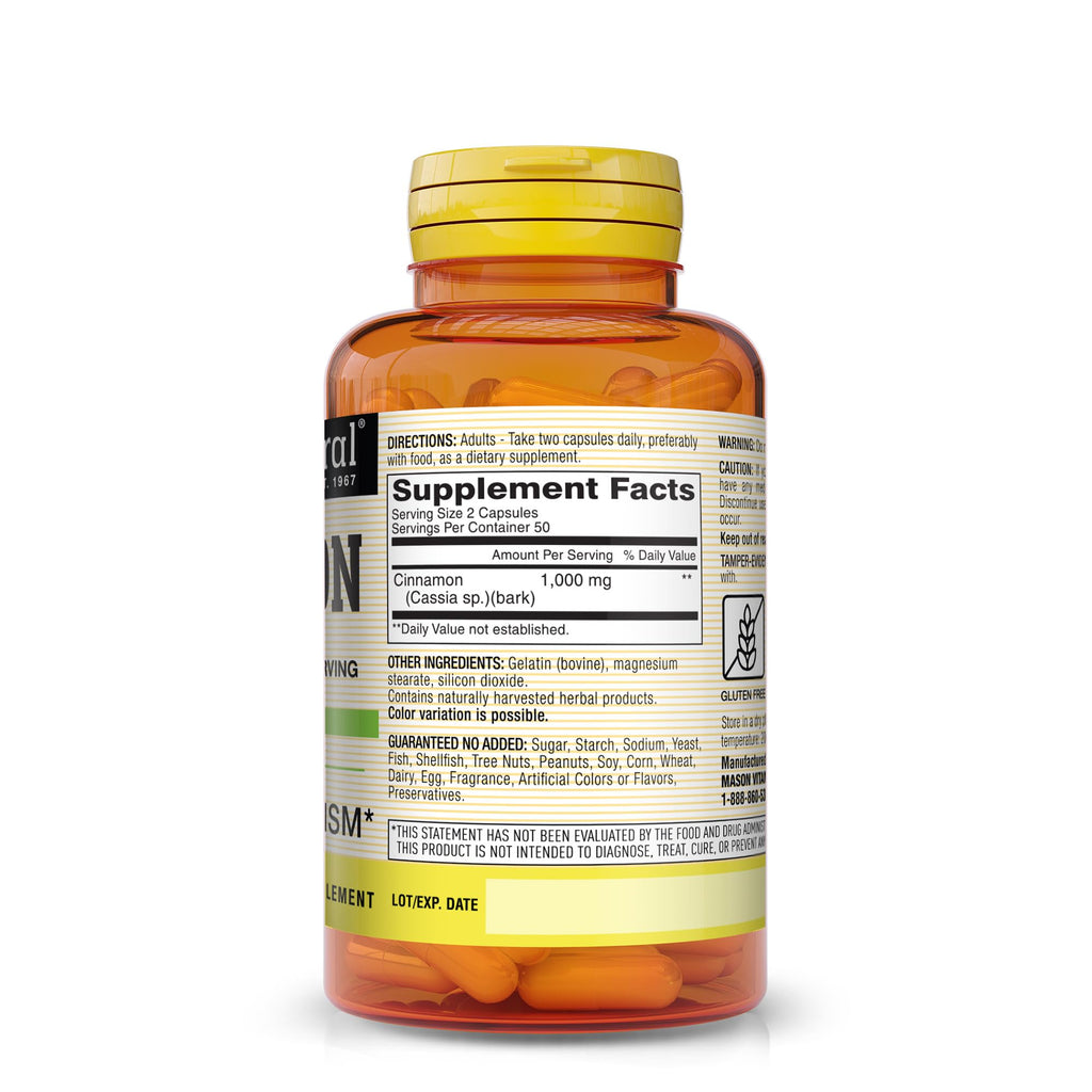 Cinnamon 1000 mg Dietary Supplement Capsules P806999