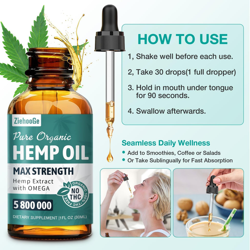 Hemp Oil Drops 3 Pack W800887