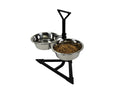 Double Feeder Corner High Stand with 2 x 1700 ml Stainless Steel Dishes V75471