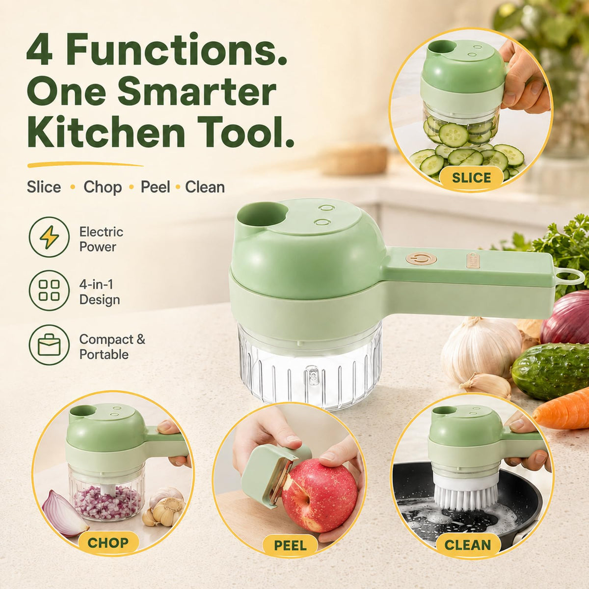4 in 1 Handheld Electric Food Chopper L93540