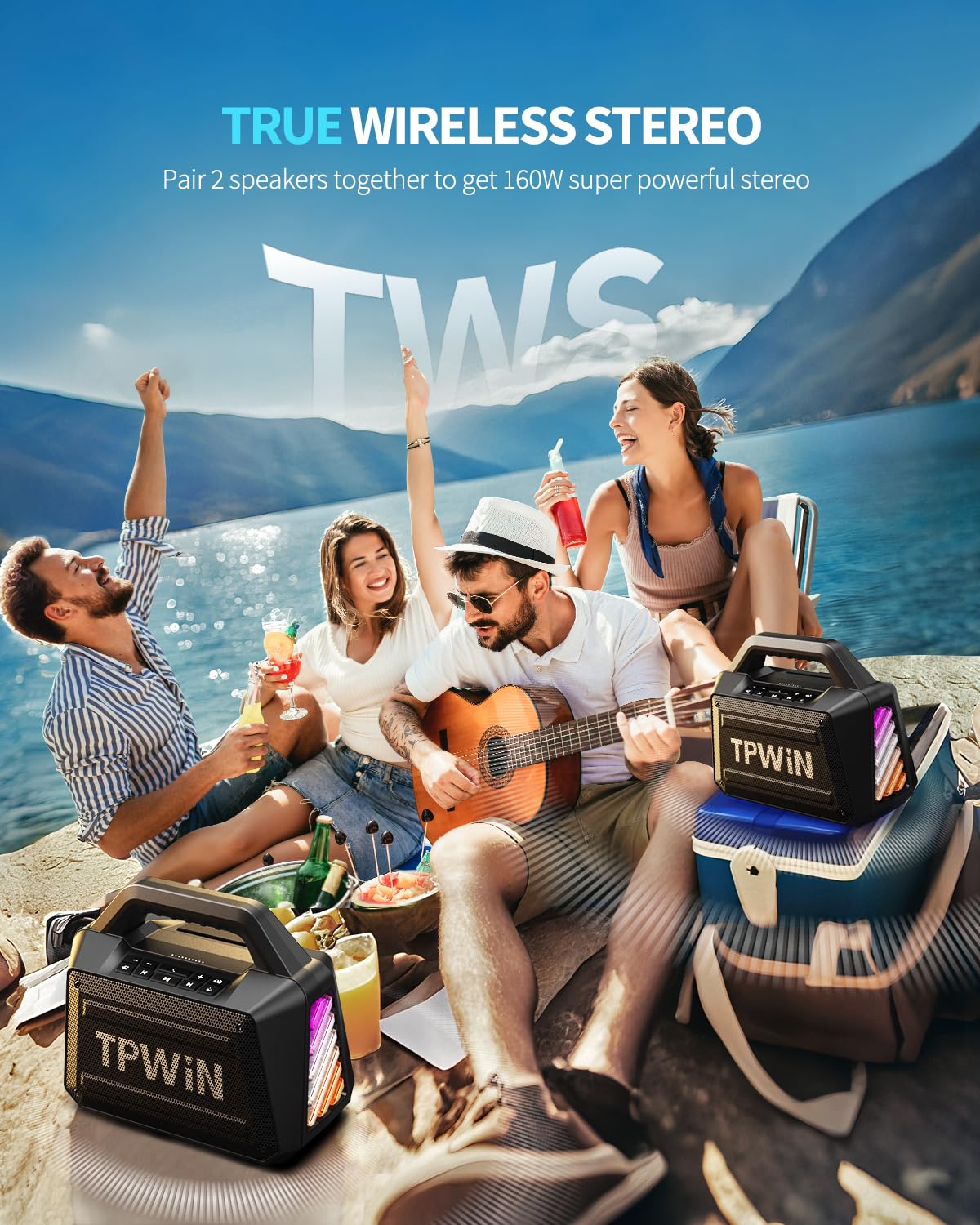 80W IPX6 Waterproof Portable Bluetooth Speaker C89095