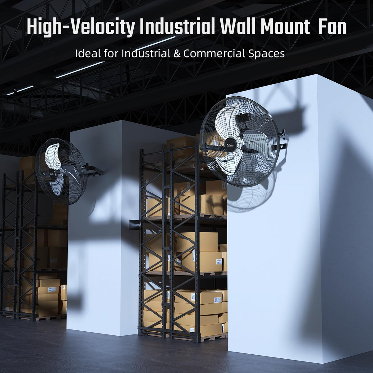 20 Inch 3 Speed Black Wall-Mount Fan U311393