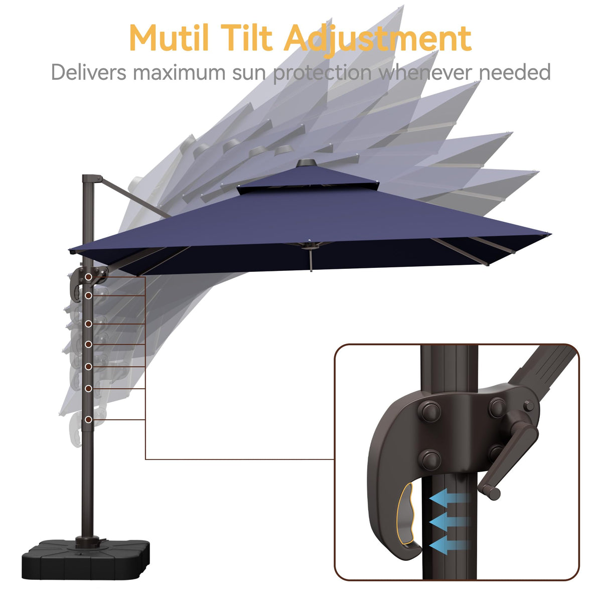 Cantilever Patio Umbrella with Base L94855
