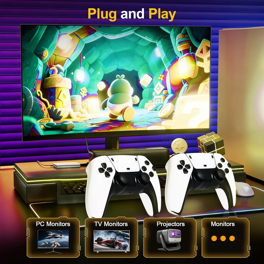 Retro Gaming Console Stick with Dual Wireless Controllers D938261