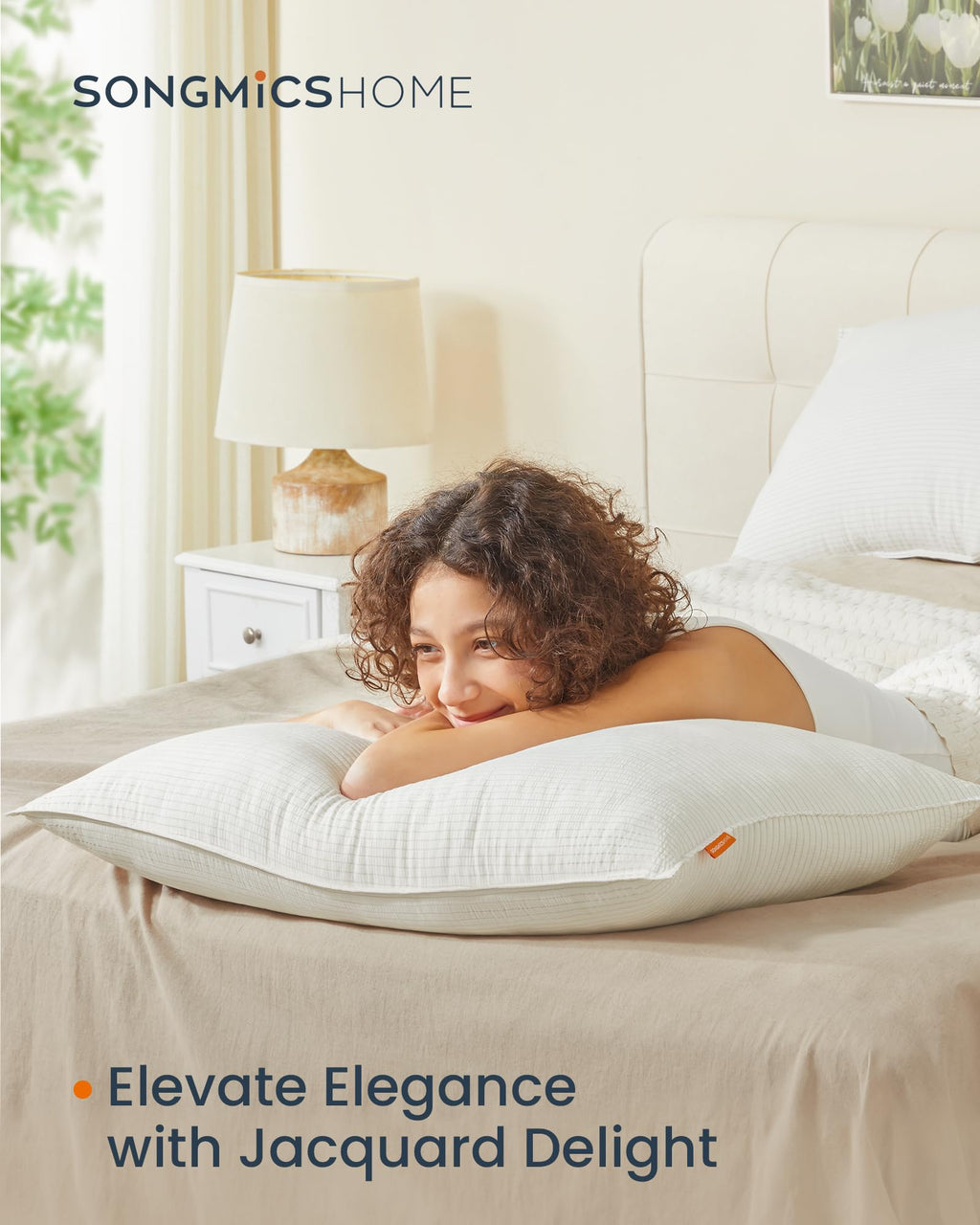 King Size Set of 2 Down Alternative Cooling Pillows P117061