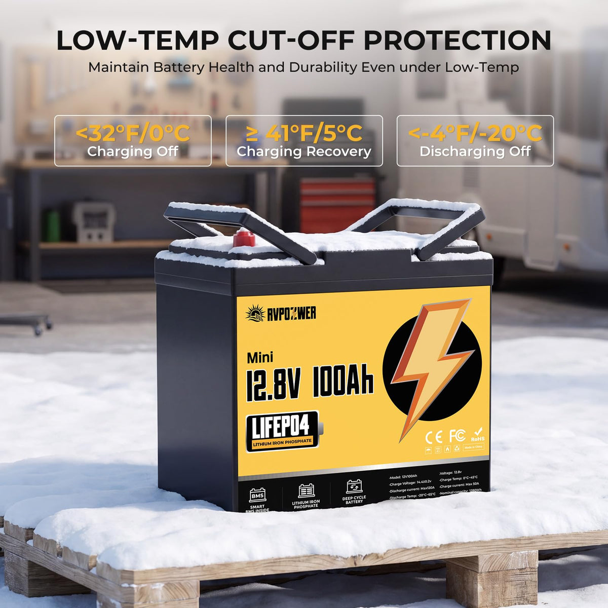 12V 100Ah LiFePO4 Battery Group 24 E4507