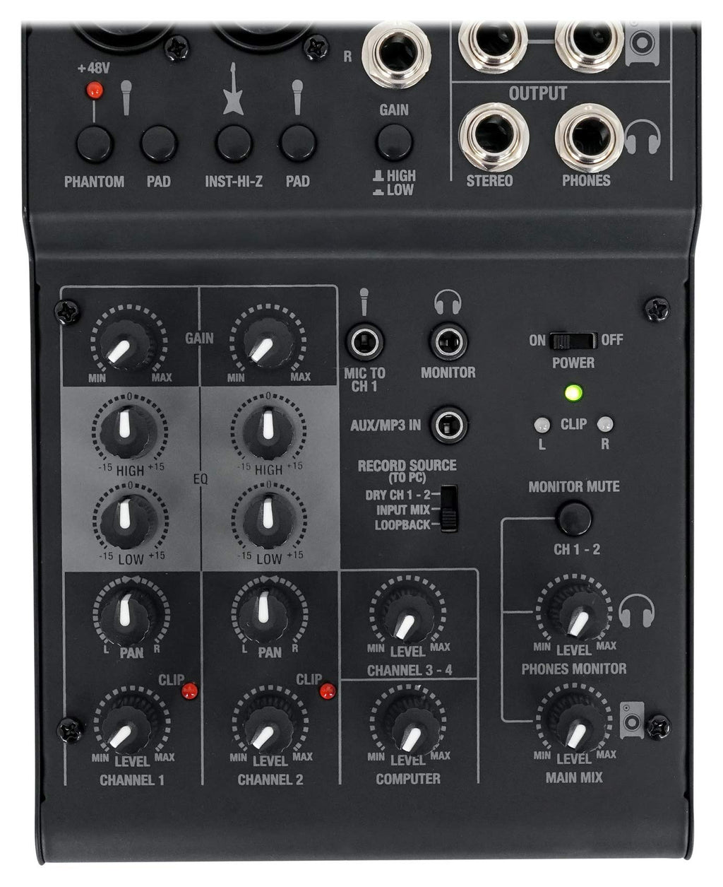 4-Channel Pro Recording Mixer with USB Interface Z8573