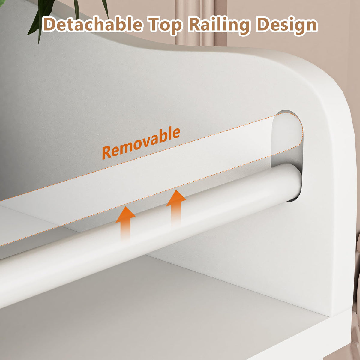 White Baby Changing Table with 4 Drawers R354315
