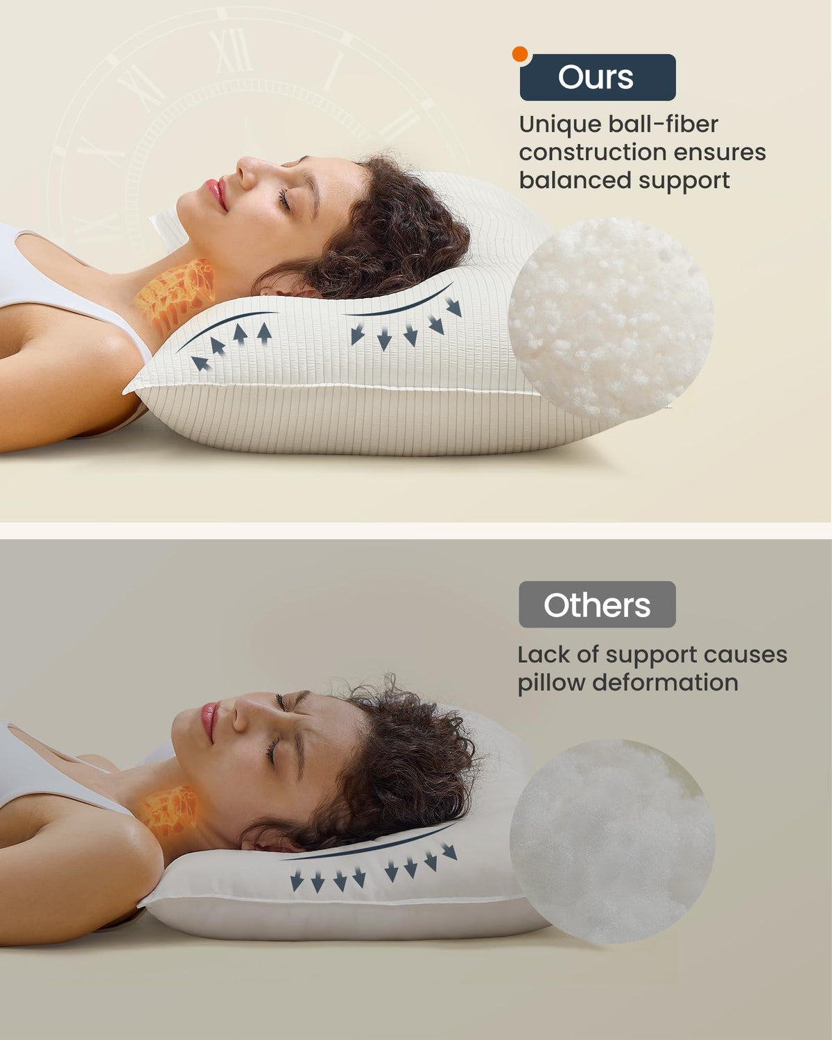 King Size Set of 2 Down Alternative Cooling Pillows P117061
