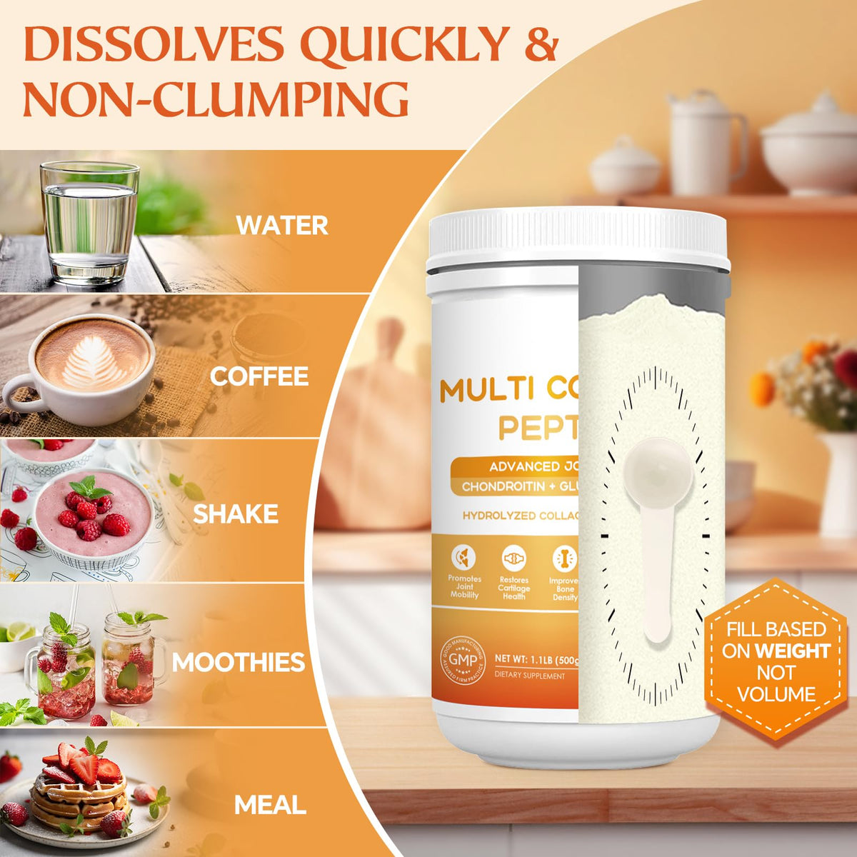 Multi Collagen Peptides Powder 50 Servings Y168