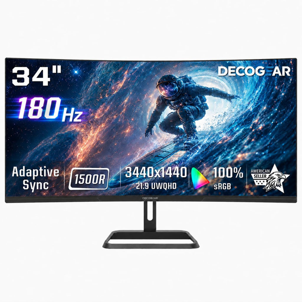 34” Curved Ultrawide Gaming Monitor 180Hz 3440×1440 A506740