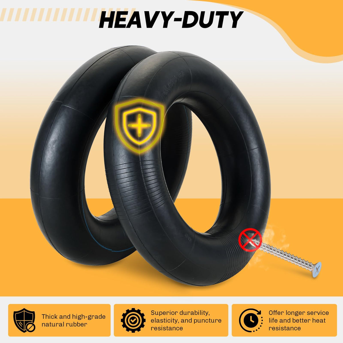 2 Pack 4.80/4.00-8 Inner Tube with TR-13 Straight Valve Stem Z248019