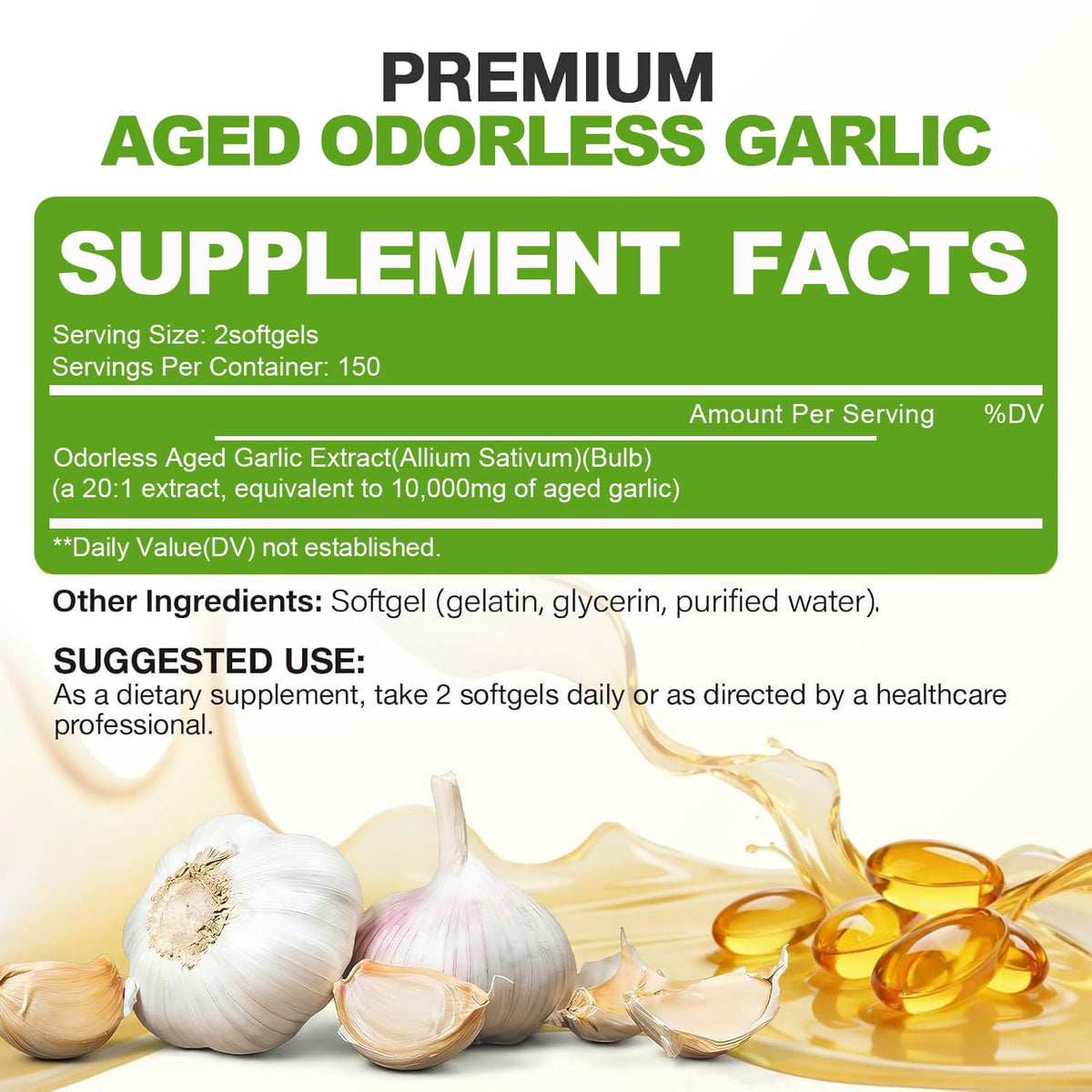 Aged Garlic Extract Capsules, 300 Softgels W226991