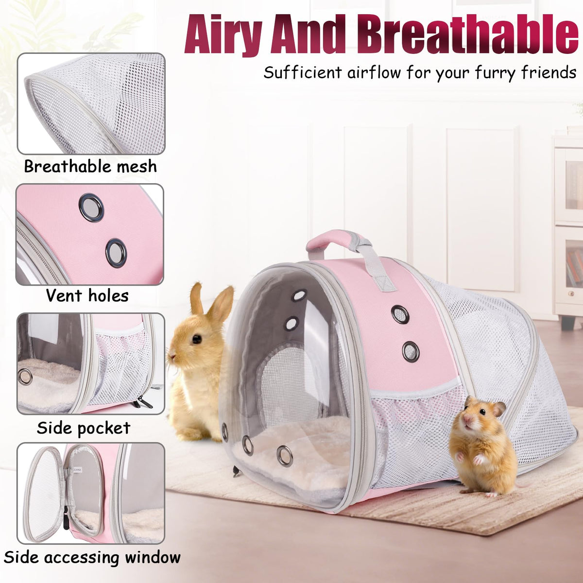 Expandable Breathable Pet Carrier Backpack E389677
